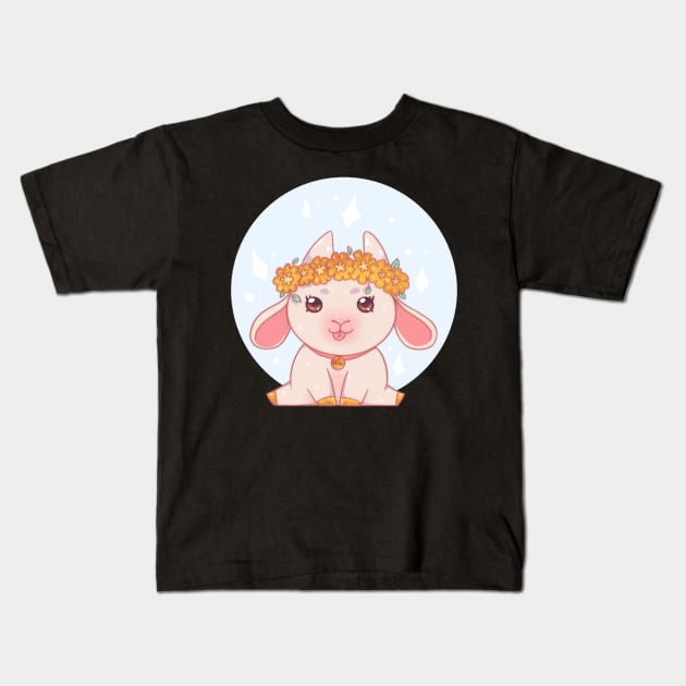 Little cute goat Kids T-Shirt by Itsacuteart